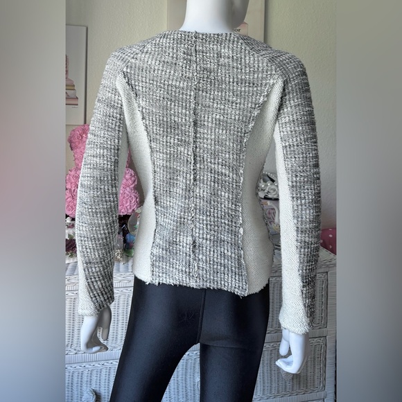 ANTHROPOLOGIE Cartonnier Cotton Tweed Jacket with Gold Metallic Threads size S - Picture 5 of 11